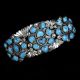 Kingman Turquoise Bracelet by Ben Yazzie, Jr. (#19)