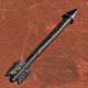 Silver Tufa Cast Arrow Pin